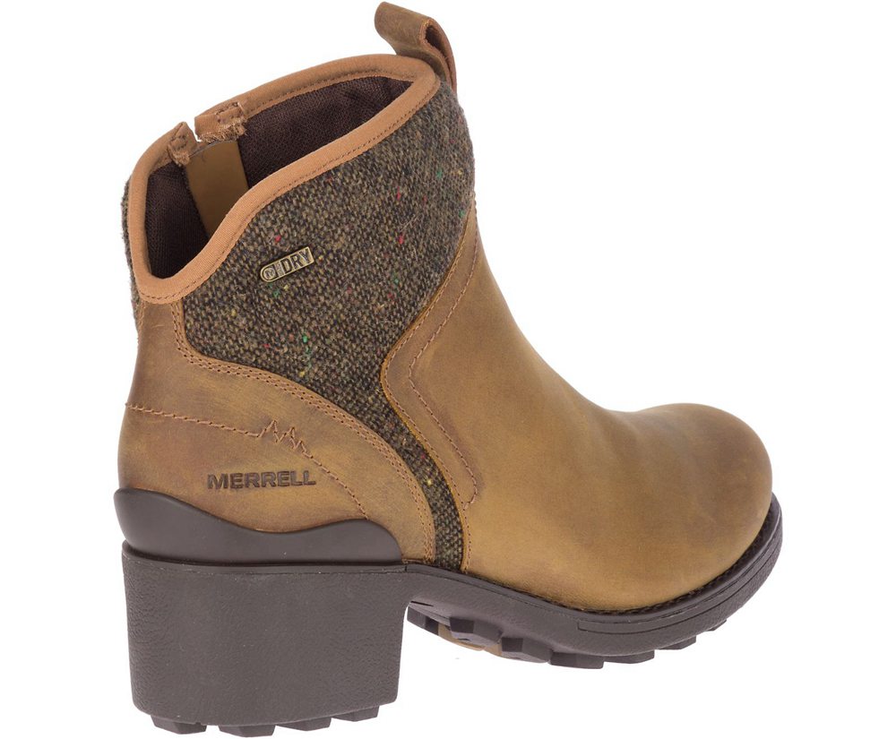 Merrell Boots Brown - Chateau II Mid Pull Waterproof - Womens 92NKRHZPV